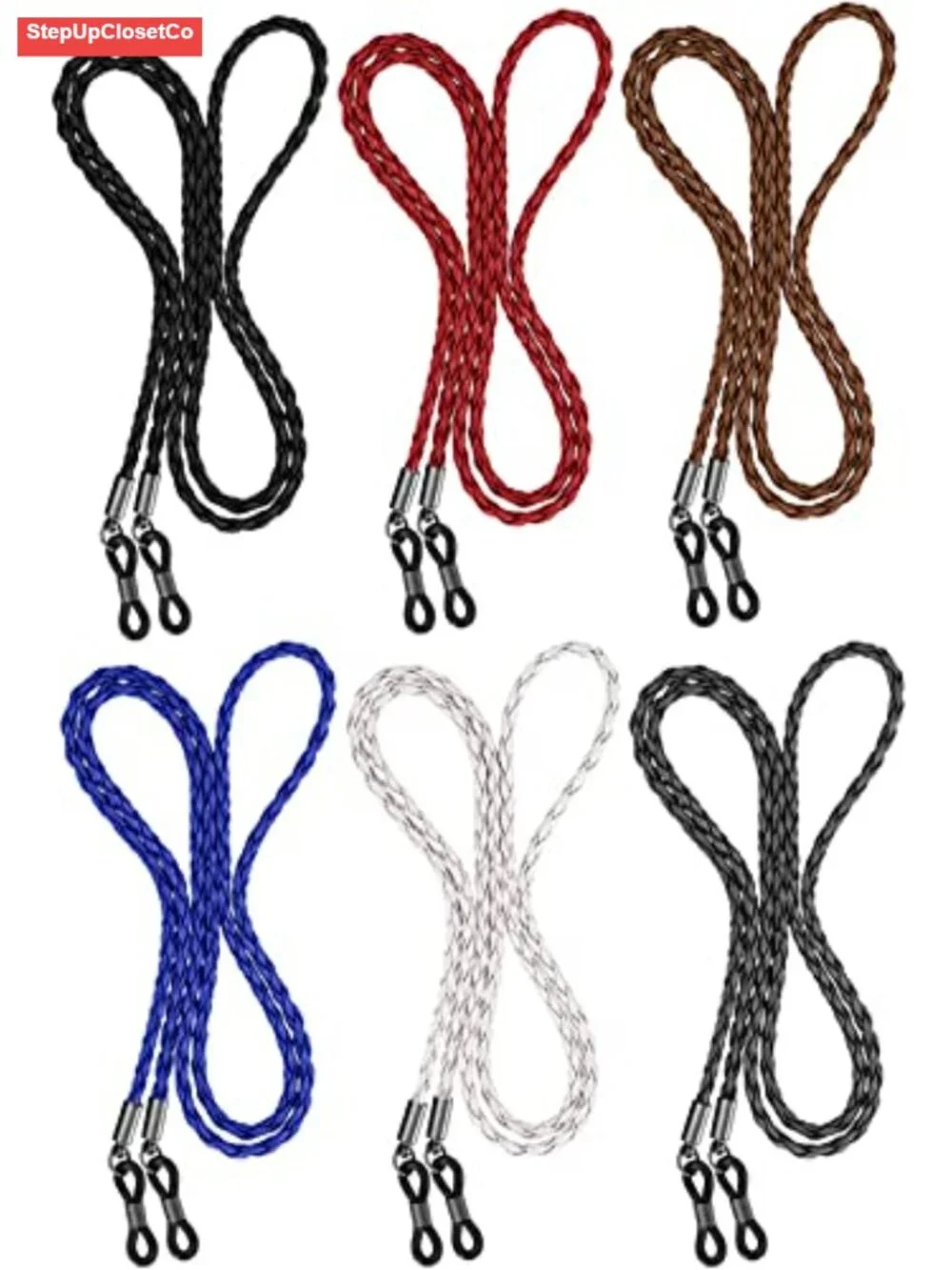 6 Pcs Leather Eyeglass Straps Holders for Women Men Kids Sunglasses Retainer